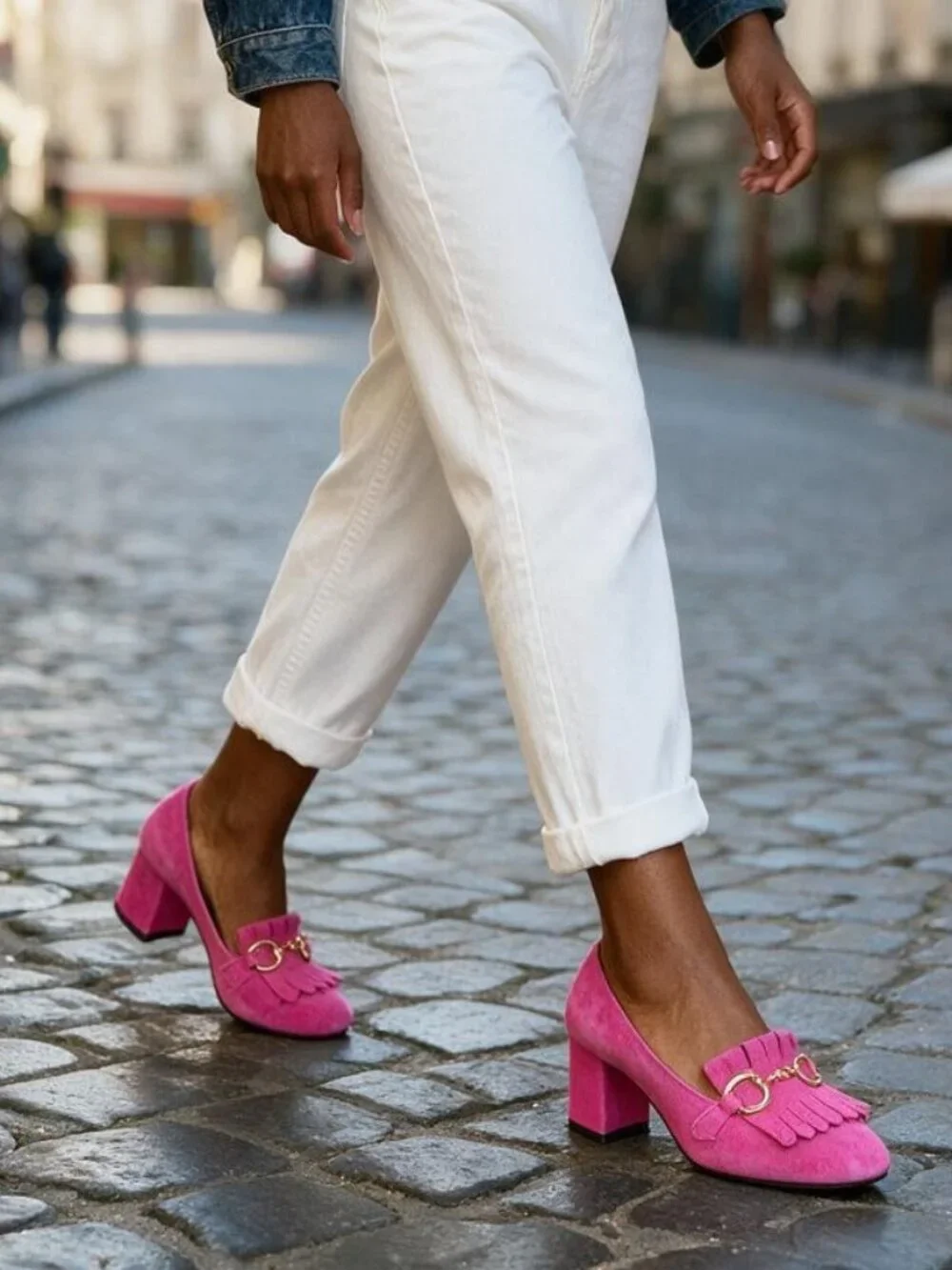 Hot Pink Basics Women's Round-Toe Slip-On Shoes
